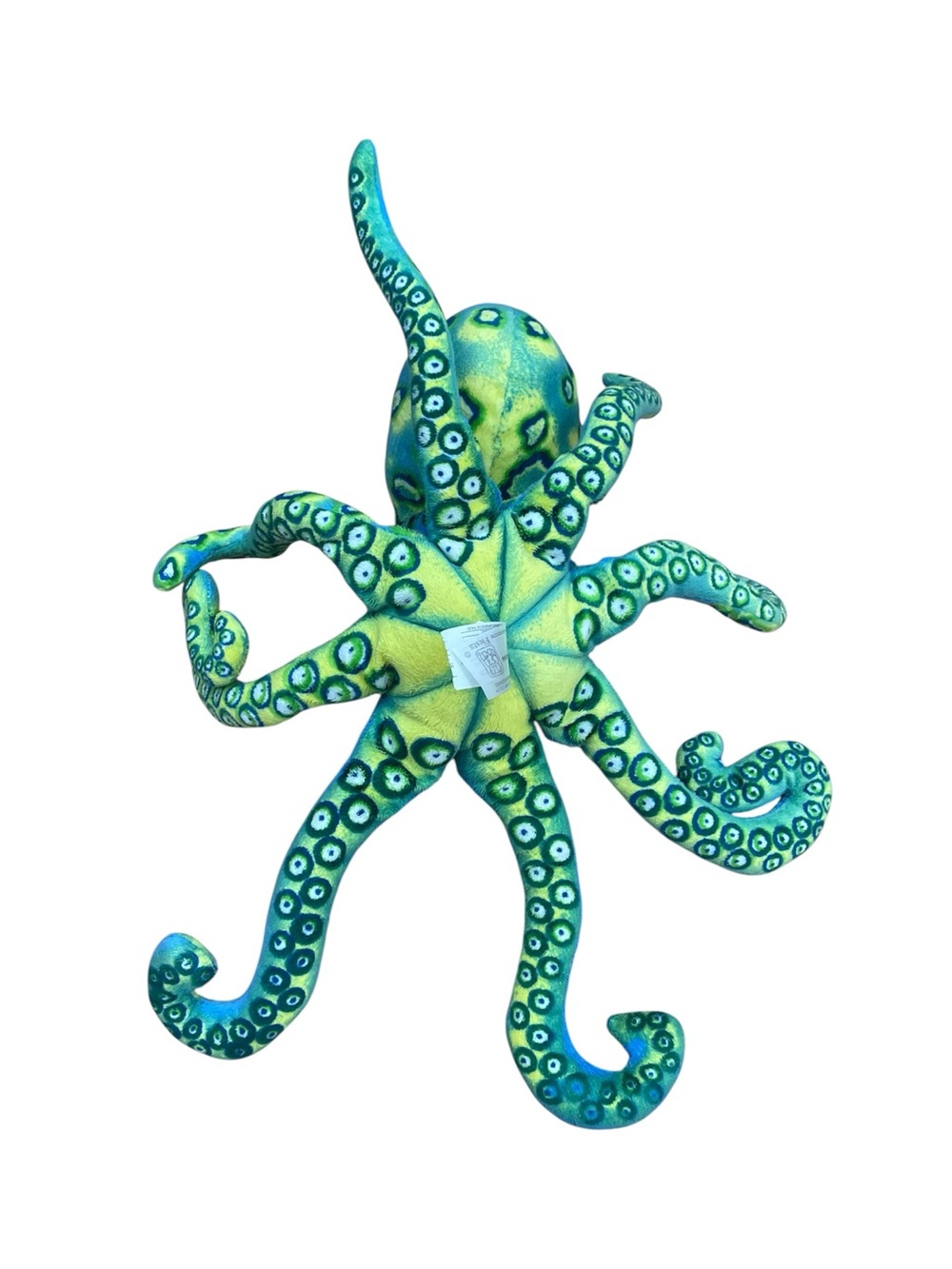 Fiesta Lime and Teal Octopus Plush marine animal, stuffed animal plushy - Picture 2 of 6